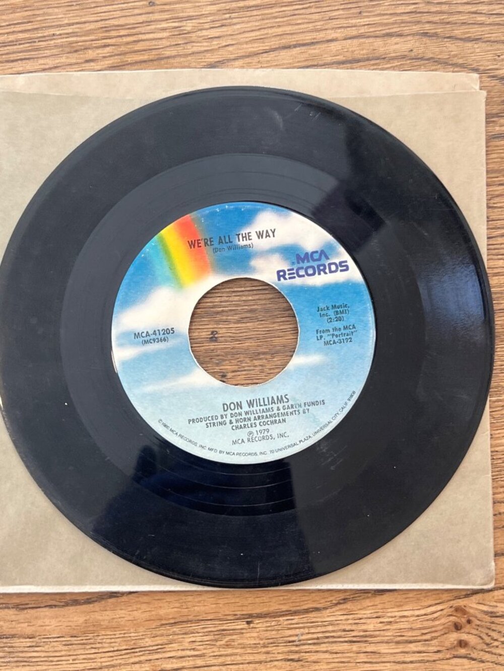 Don Williams Good Ole Boys Like Me / Were All The Way 7" Vinyl 45 MCA-41205 1979